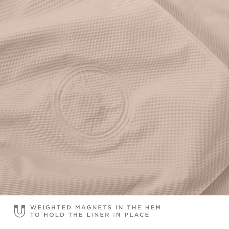 Bath Bliss PVC Heavy Weight Shower Curtain Liner | 4G | 70"x72" | Rust Resistant Copper Grommets | Magnetic Hem | Taupe - Image 5